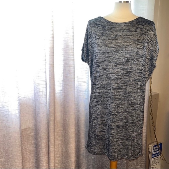 Monk and Lou Scoop Neck Back Straps Knit Dress Heather Grey - Picture 8 of 11